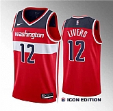Men's Washington Wizards #12 Isaiah Livers Red Icon Edition Stitched Basketball Jersey Dzhi,baseball caps,new era cap wholesale,wholesale hats